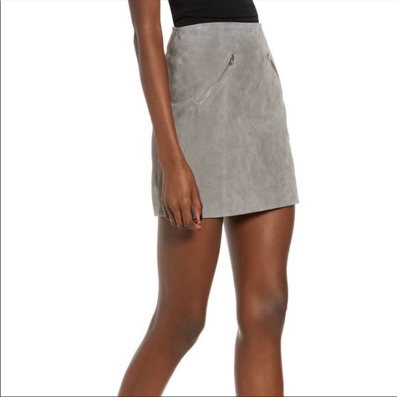 Blanknyc Metallic Mini Skirt Gray Size 29